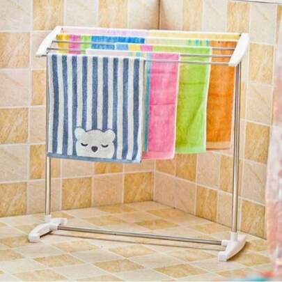 1pc Versatile Drying Rack For Indoor And Outdoor Use, Sturdy Rust-Resistant Frame, Large-Capacity Clothes Rack For Drying Shirts, Towels, Underwear, And Socks, Lightweight Collapsible Design, Perfect For Balcony, Laundry Room, Patio, Utility Closet, Space-Saving Solution For Apartment Living, Quick Air-Drying, Weatherproof And Foldable For Spring/Summer Freshness, Premium Durable Construction, Easy Assembly, Keeps Garments Neat And Dry, Energy-Efficient Laundry Aid