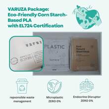 Varuza] Real Natural Sheet Mask – EWG VERIFIED, Vegan Face Mask For Hydration, Non-GMO, No Artificial Fragrance, Made In Korea (10 PACK, BLUE AMPOULE)