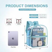 Local Delivery-- Clear Backpack For Stadium Events Clear Stadium Backpack 12x6x12 Bag Transparent Bookbag