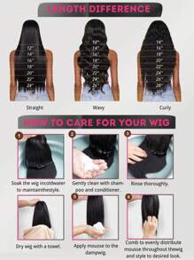 戴上 34 英寸 200% 真人混合发波浪蕾丝前假发，预拔 13x4 13x6 高清透明蕾丝前假发，含婴儿发 200% 密度 4x4 5x5 无胶巴西原生发蕾丝前假发，适合女性，自然黑色混合发 - 自然色&黑色系 - 查看 12