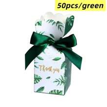 50pcs European Style Creative Wedding High-End Small Gift Box Packaging Fish Tail Vase Box Empty Box Wedding Candy Box Candy Gift Box Material Delicate Printing Clear Card Toughness High