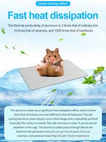Płyta aluminiowa chłodząca na lato dla zwierząt, odświeżająca i wygodna, lodowato-chłodna, szybkie rozpraszanie ciepła, odpowiednia dla chomików, królików, psów, kotów, chłodząca mata do łóżka, akcesoria do maty chłodzącej na lato do klatki dla zwierząt