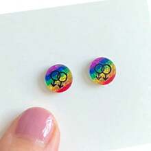 Colorful Cute Shiny Mini Earrings, Festive Mood Flag Ally Earrings