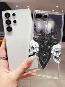 Carcasa de teléfono con ilustración original de dibujos animados de esqueleto, 1 pieza, serie de dibujos animados, compatible con Galaxy/S20/FE, compatible con Samsung A06 5G/ 15Ultra/Infinix Note 40 Pro/Infinix Note 40 Pro+, funda protectora personalizada perforada como regalo