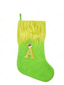 1pc Personalized Green Fluffy Stocking With Embroidered Lettering - 18 "Holiday Home And Party Decorations, Decorations, Stockings, Home Decor, Venue Decor, Large Knitted Green Furies, Lettering Stockings, Best Gifts Birthday Christmas Decorations Room Decor Christmas Winter Christmas Decorations Home Christmas Gifts Christmas Decor - Green - View 36