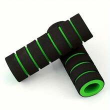 1 Pair Comfortable Foam Nonslip Bicycle/Motorcycle Handlebar Grips - Soft, Durable, Multicolor Striped Design, Enhanced Control And Style - Multicolor - View 12