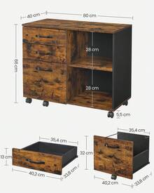 Filing Cabinets - Коричневий+Чорний - Переглянути 5