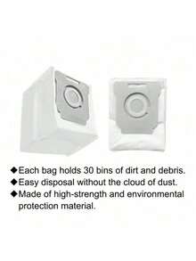 Roomba 替换吸尘器袋，兼容 IRobot Roomba I7、I7+、I3、I3+、I1+、I4、I4+、I6、I6+、I8、I8+、J7、J7+、S9、S9+ Plus、I & S & J 系列自动集尘袋 - 白色 - 查看 4