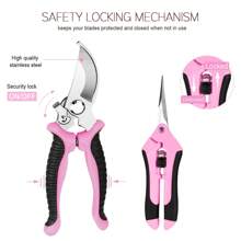 3pcs Pink Professional Flower Scissors - Portable Flower Scissors Set With Box Packaging, Suitable For Cutting Flowers, Fruits And Vegetables, Garden Pruning Tools | Portable Handle | Durable Pruning Scissors, Without Gloves