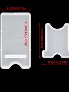 DIY Đơn giản Giá đỡ điện thoại Khuôn , Pha lê Keo dính Khuôn , Đồ trang trí phổ cập Trưng bày Khuôn silicon - trắng - Xem 7