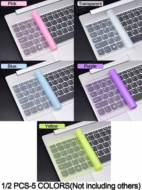 12-14 Zoll Laptop Tastatur Universelle Membran Tastatur Folie, wasserdichte und staubdichte Silikon Tastatur Schutzfolie Staubschutz Pad, mehrere Farben optional transparent rosa blau gelb lila, leicht zu reinigen, langanhaltend wiederverwendbare Isolationsfolie, geeignet für verschiedene Modelle von Computern, tägliche Notwendigkeiten und Lernbedarf für die Schulanfangszeit, perfekte Geschenke