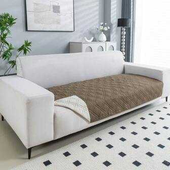 1 pièce Coussin de canapé minimaliste de couleur unie, antidérapant à ultrasons, convient pour les meubles de 1 à 4 places. Protection et décoration.