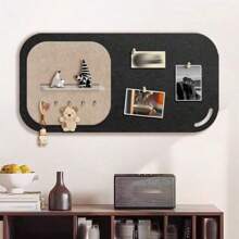 1 peça de painel perfurado de feltro de 40 x 80 cm, suporte de decoração de parede sem moldura, sem necessidade de perfuração, material escolar, volta às aulas