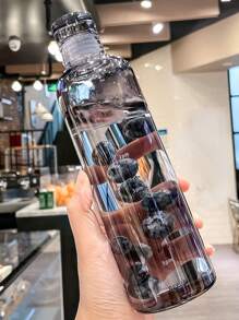 1pc Aquarius Sports Water Bottle, Large Capacity, Lightweight Plastic, Stylish Design