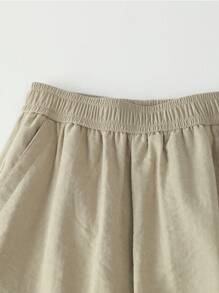 Annil Ropa para niños, niñas y niños de edad media y mayor, pantalones tejidos de cintura completa, estilo de ropa de trabajo, pantalones paracaidistas, para verano