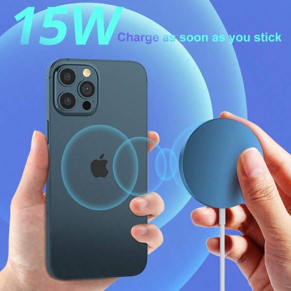Cargador inalámbrico magnético, cargador inalámbrico portátil para viajes, conveniente para juegos y trabajo, compatible con iPhone 12/13/14/15/16, adecuado para oficina, dormitorio y hogar