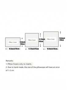 1 pièce/2 pièces Taie d'oreiller décorative à broderie de feuilles, décoration de maison pour le salon, l'intérieur de la voiture, convient pour le printemps, l'été, l'automne et l'hiver