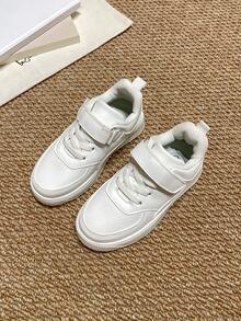 Pantofi sport casual albi pentru copii, impermeabili, ușori, respirabili, cu talpă joasă, pentru fete, studenți, școlari, design popular