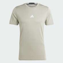 Adidas Áo thun nam thể thao mùa hè mỏng nhẹ, tay ngắn, cổ tròn, ôm dáng, tập luyện fitness IS3738 - Đá cuội màu xám bạc - Xem 1