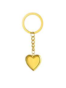 Customized Family Photo Stainless Steel Keychain, Personalized Heart-Shaped Keyring For Bag, Car, Wallet, Birthday Party Memorable Gifts For Family And Friends