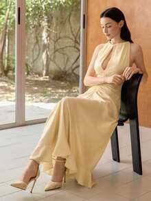 Giày cao gót nữ màu đen mới có chi tiết ren, Bộ sưu tập quà tặng Giáng sinh mùa đông năm 2024 - Màu be - Xem 2