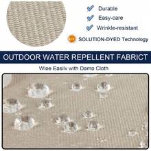 Local Delivery- Outdoor Cushion Slipcovers Waterproof 4 Pack Patio Chair Seat Cushion Covers With Zipper And Tie, 22 X 20 X 4 Inch, Replacement Cover Only - Khaki - View 2