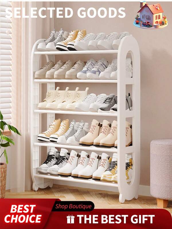 1 Stück mehrstöckiges einfaches Schuhregal, multifunktionales Hochkapazitäts-Aufbewahrungsregal, einfach be- und entladen, platzsparend, Haushaltsorganisation für Schuhe, Stiefel und Kleinigkeiten, geeignet für Flure, Schränke, Wohnzimmer, Schlafzimmer, Schuhregal, Schuhorganizer, Schuhregal für Eingangstür, Schuhaufbewahrung, Schuhregal für Eingangsbereich, Schuhorganizer, Schuhablage, Schuhregale, Zapateras Organizer, Schuhregale, Regale, Zapatera, Organizer, Schuhschränke