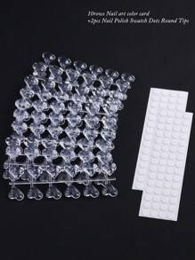 Nail Polish Swatch Dots Round Nail Color Swatches Clear Transparent Nail Polish Display Nail Sample Swatches With Adhesive Sticker For Gel Polish Nail Swatch Book