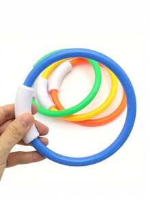 1/2/4 piezas Anillos de buceo que se hunden de colores, juguetes de piscina para diversión en la piscina y la playa - Juguetes vibrantes para el juego acuático, anillos de buceo y entrenamiento de tiburones para aprender a nadar, anillos de buceo, juguetes acuáticos de playa, regalo de Navidad, Halloween (1/2 piezas color aleatorio) - Multicolor - Ver 6