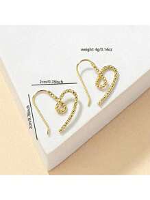 Heart Design Cuff Hoop Earrings