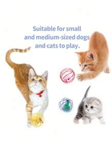 1pc Random Color Colorful Mouse Balls Cat Toy, Cat Teaser Mouse Toy, Feather Cat Toy, Indoor Cat Toy