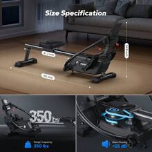 R26 Sculls Ultra-Quiet Magnetic Rowing Machines For Home With 16-Level, Free MERACH App For Immersive Workout - R26 Sculls Magnético Ultrasilencioso - Ver 9