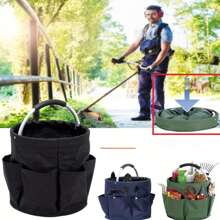 Faltbare 600D Oxford Tuchwerk-Organizer Tasche - Garten Aufbewahrungskorb mit 6 Fächern & großer Mitteltasche, platzsparendes Design mit Tragegriff, perfekt für Haus & Garten Nutzung - Grün/Schwarz, Garten Aufbewahrungslösung | Faltbares Design | Funktionales Design Werkzeugtasche mit 6 Fächern und großem Stauraum - Faltbares platzsparendes Design, multifunktional mit Griff. Geeignet für Gärtnerei