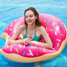 1 Stück Donut-förmiges Schwimmspielzeug, aufblasbares Schwimmhilfe für den Pool, in Rosa und Braun erhältlich, geeignet für Strand, Meer, Geburtstagsgeschenke, Urlaubsfeste, Sommergeschenke, Spaß und Erholung für Erwachsene im Urlaub