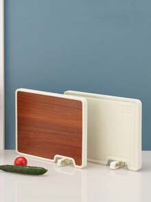 1pc Double-Sided Foldable Kitchen Cutting Board With Knife Sharpener Stand - Multicolor - View 4