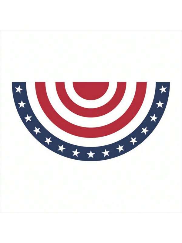 1 Stück Polyester Tropisches Muster 2025 Neue US-Fächerflagge, Arbeitstag/Unabhängigkeitstag Dekorative Hängefahne, Polyester 45*90cm Gartenfahne Outdoor Party Bedarf