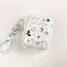 TRANSPARENT CAT Ceu Protective Case For Air/Pods Pro 2 With Keychain - 帶掛繩 - 查看 5