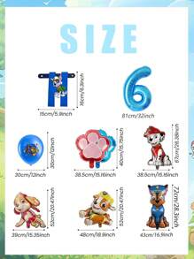 Paw Patrol Hund Patrouille Themenset mit Flaggen Luftballons für Paw Patrol Geburtstags Party Dekoration Raum Dekoration Schlafzimmer Dekoration Heim Dekoration Wand Dekoration Schul Dekoration Überraschung für Schlafsaal Dekoration Schulanfang