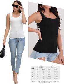 BQTQ 5 Pack Women's Tops Square Neck Sleeveless Ladies Top Undershirts Costumes For Woman