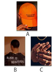 1/3 Stücke, optional mit Rahmen, Chao-Stil, Straßenkultur-Stil, Pop-Stil, dekorative Gemälde, Wandkunst mit Rahmen, Badezimmer-Dekoration, Raum-Dekoration