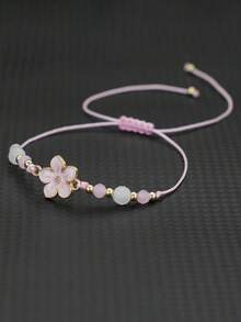 51Luckind Fashion Handmade Braided Rope Bracelet Charms Cherry Flower Personalized Bracelet For Women Girls Party Jewelry - Cherry Blossom Bracelet - View 16