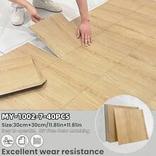 20/40pcs Marble Pattern Self-Adhesive 1.5mm Thick Vinyl Floor & Wall Tiles, Easy Install Waterproof, Suitable For Kitchen, Bathroom And Living Room Floor And Wall Decor, Non-Slip, 30cm X 30cm - Multicolor - View 13