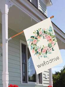 1pc Customizable Photo Of Pet, Family, Couple, Friends Portrait, Double-Sided Linen Garden Flag, Home Decor, Outdoor Decor, Yard Decor, Garden Decor (Flagpole Not Included)