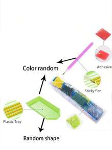 Sanrio Kit de pintura de diamantes de Kuromi de Sanrio, materiales DIY hechos a mano para niños, regalo de cumpleaños para niños, pintura de diamantes, adorno de escritorio para decoración interior