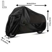1pc 190T Taffeta Silver Cloth Motorcycle Cover, Dust-Proof Outdoor Protective Cover Fits Motorcycles & Bicycles