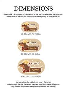 1 件卡通腊肠犬图案门垫、浴室垫、地毯、小地毯、门垫、地垫、户外门垫、迎宾垫、可洗地毯、吸水、前门垫、室内门垫、厨房垫