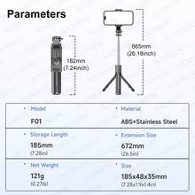 Portable Selfie Stick, Extendable Selfie Stick Tripod With Wireless Remote And Tripod Stand, Lightweight And Compact, Compatible With IPhone 15 14 13 12 Pro Xs Max X 8Plus, Android, GoPro - Black - View 11