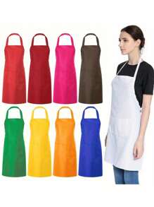 Customized Black Kitchen Cooking Apron, Modern Polyester Oil-Proof Apron, Black Kitchen Apron, Polyester Apron For Garden, Kitchen And Housework Perfe