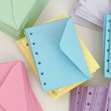 5pcs A7 Binder Pockets - No Zipper, Hole Budget Envelopes & Money Organizer Inserts For A7 Wallets School Supplies,Back To School