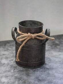 1pc European Garden Milk Jug Bucket Retro Old Tin Bucket Flower Bucket Flower Pot Vase Decoration Ornaments,Halloween Decor Home Decor Halloween Decor Fall Decor Room Decor Flower Vase Glass Vase - Multicolor - View 4